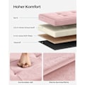 Miniatyrbillede 3 af 4: Rootz Velvet sædekiste - Opbevaring Ottoman - Fodstøtte - MDF konstruktion - Blød skumpolstring - Pastel Pink - 38cm x 38cm x 38cm