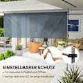 Miniatyrbild 5 av 10: Rootz Klemmmarkise med handvev - Justerbar gemensam armbunning - Solskydd - UPF30+ - 350 cm x 221-311cm - Grå
