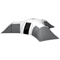 Miniatyrbillede 1 af 10: Rootz Campingtelt - Tunneltelt - Familietelt - Rummeligt - Holdbart - Vandtæt - 220L x 188W x 150H cm (soveværelse), 495L x 415W cm (Stue)