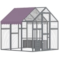 Pikkukuva 10 / 10: Rootz Chicken -kotelo - Chicken Coop - siipikarjan talo - Vedenpitävä katto - 1,7 x 1,8 x 1,8 m - 6-8 kanaalle