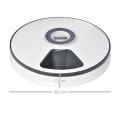 Miniatyrbillede 3 af 5: Rootz foder til kæledyr - 6 rums foder til katte - foder til kæledyr med digital timer - LED-skærm - Hvid + Grå - Ø30,5 x 7,2H cm