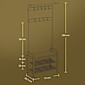 Pikkukuva 6 / 6: Rootz Cloakroom Stand - vaatekaappijalusta - käytävän järjestäjä - kenkäpenkki - 72 cm x 33,7 cm x 183cm
