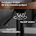 Pikkukuva 8 / 9: Rootzin puiset baarijakkarat - Kitchen Island -jakkara - Kääntyvä jakkara - Säädettävä korkeus - Ergonominen jalkatuki - Massiivipuinen istuin - 41,5