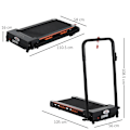 Miniatyrbillede 3 af 11: Rootz Løbebånd - Elektrisk Løbebånd - Elektrisk Løbebånd Med LCD Display - Sammenfoldelig fitnessmaskine - Stål - Sort - 105 x 56 x 108,5 cm