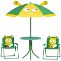 Miniatyrbillede 10 af 11: Rootz Children's Garden Furniture Set - Kids Stole - Bordsæt - Bærbar og sammenfoldelig - 49,5 cm Ø Tabel, 36,5 cm x 38,5cm Stol - Bee Design
