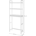 Pikkukuva 4 / 7: Rootz wc-teline - Kylpyhuonekaappi - WC-kaappi - 3-kerroksinen - Kylpyhuoneen järjestäjä - Valkoinen - Bambu - 63 x 26 x 163 cm