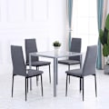 Miniatyrbillede 2 af 7: Rootz Spisebord - Køkkenbord - Glasbord - Firkantet bord - Glasplade - Kompakt design - Grå - 75L x 75W x 75H cm