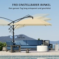 Pikkukuva 5 / 9: Rootz Traffic Lights Parasol - Patio -sateenvarjo - Ulkovarjo - Vedenpitävä kampi - 304 cm x 260 cm x 245 cm