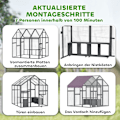 Pikkukuva 4 / 10: Rootz Chicken -kotelo - Chicken Coop - siipikarjan talo - Vedenpitävä katto - 1,7 x 1,8 x 1,8 m - 6-8 kanaalle