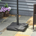 Miniatyrbillede 2 af 10: Rootz Parasolstativ - Parasolfod - 20 kg Parasolstativ til parasol - Parasolstænger - Parasolstativ til have - Balkon - Cement - Sort - 41,5 x 41,5