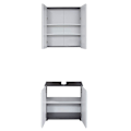Pikkukuva 3 / 11: Rootz Bathroom 2-Piece Set - Bath Ensemble - Vanity Combo - Furnishing Set - Decor Suite - Bathroom Kit - Bath Duo - White High Gloss - 60 x 182 x 31