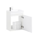 Miniatyrbillede 1 af 8: Rootz smal synkeskab - badeværelsesskab - væg hængt kabinet - rumbesparende design - ridsebestandig - 41x52x25cm