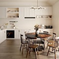 Miniatyrbillede 2 af 2: Rootz 4-personers rundt spisebord - Køkkenbord - Spisestuebord - Indbygget opbevaring - 120 cm D x 120 cm B x 76,2 cm H