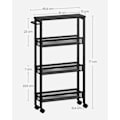 Miniatyrbillede 6 af 6: ROOTZ 4 NIVEAU TROTING TROLLEY - ROLLING CART - Opbevaringsarrangør - Wooden Chipboard - 13 x 45,4 x 77 cm
