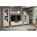 Pikkukuva 2 / 8: Rootz Display Cabinet - Showcase - Curio - Exhibit Case - Trophy Holder - Storage Unit - Light Grey/Artisan Oak - 65x201x41 cm