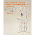 Miniatyrbild 6 av 7: Rootz Cat Scratching Post Tree - Tree Tower - Scratcher Tower - Chipboard Building - 60cm x 50cm x 206cm