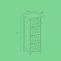 Miniatyrbillede 5 af 5: Rootz Side Cabinet 4 Skuffe Unit - Badeværelsesopbevaring - Arrangør - Funktionel design - 30 cm x 82 cm x 30 cm