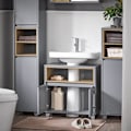 Miniatyrbillede 2 af 8: Rootz Sink Cabinet - Vanity Cabinet - Badeværelsesopbevaring - Forstørret lagerplads - 60x61x30cm - Vandbestandig silikonefodpuder