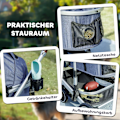 Miniatyrbild 9 av 10: Rootz 3 i 1 Dog Buggy - Pet Car Seat - Foldbar Carrier - Lätt design - 83 cm x 61 cm x 103 cm, blått, silver
