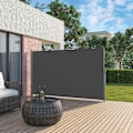Miniatyrbild 2 av 5: Rootz sidomarkis - Utdragbar sidomarkis - Roll-Up sidomarkiser - Garden Shade Solutions - Privacy Markiser - Vattentäta sidomarkiser - Antracit - 200