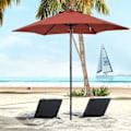 Miniatyrbillede 2 af 10: Rootz Parasol Paraply - Beach Screen - Balkon Shade - Quick Open - Ø1.96 X 2,04M - Rød