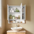 Miniatyrbillede 2 af 5: Rootz badeværelse skab - spejlkabinet - 3 -dørs badeværelse opbevaring - pladsbesparelse - 16,5 cm x 70 cm x 75 cm