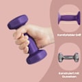 Miniatyrbild 3 av 5: Rootz Dumbell Set - Gratis vikter - Träningsvikter - Neoprenbeläggning - 13,5 cm x 6,5 cm - Perfekt för styrketräning och träningspass