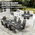 Miniatyrbillede 4 af 10: Rootz Garden Bord - Udendørs bord - Udvideligt bord - Vejrbestandig design - 160/220L x 90W x 73H cm
