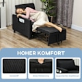 Miniatyrbillede 6 af 11: Rootz Justerbar sovende stol - Konvertibel loungestol - Rentliner seng - Komfort 3 position - 74W x 84d x 81H cm - Sort - 120 kg kapacitet