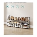 Miniatyrbillede 3 af 7: Rootz 3-lags skostativ - Stabelbar skoholder - Metalskohylde - Sort - 30 cm x 116 cm x 55 cm - Letvægts - Nem montering