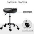 Pikkukuva 6 / 10: Rootz Salon Jakkara - Toimistojakkara - Keinonahkainen jakkara - Korkeussäädettävä - Ergonominen muotoilu - 48cm x 48cm x 54-69cm