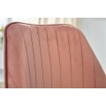 Miniatyrbillede 6 af 7: Rootz skrivebordsstol pink fløjl design drejestol med ryglæn - skalstol 120 kg højdejusterbar - Worchair uden hjul - Stol skrivebord hjemmekontor Rote