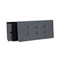 Miniatyrbillede 4 af 7: Rootz bænk - Opbevaringsplads - Imiteret linned - Utrolig kapacitet - Ekstra stabil - Praktisk skobænk - Sengekiste - Stue - Medium Density Fiberplade