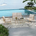 Miniatyrbillede 2 af 10: Rootz 5-delt havemøbelsæt - Udendørs siddepladser - Terrassesæt - Kompromisløs stabilitet - Naturlig æstetik - Elegant marmorlook - To-personers sofa: