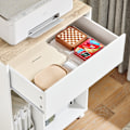 Miniatyrbillede 5 af 8: Rootz Rolling Printer Table - Movable Printer Stand - Portable Desk - Holder 65 kg - 63x88x42cm - Let samling