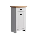 Pikkukuva 7 / 8: Rootz Stylish Grey Oak Bathroom Drawer Chest - Spacious Bathroom Cabinet with Drawer - Door and Shelf - Light Grey/Artisan Oak - 46x84x33 cm