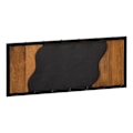 Pikkukuva 1 / 7: Rootz Modern Design -naulakko - Seinälle kiinnitettävä vaateripustin - Tukevat koukut - Puun ja kiven ulkonäkö - 80 cm x 36 cm x 6 cm - Käsintehty - M