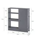 Miniatyrbillede 4 af 9: Rootz Narrow Gap Storage Trolley - Pladsbesparende vogn - Slank rullende organisering - MDF-materiale - 20 cm x 70 cm x 65 cm