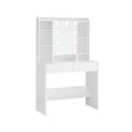 Miniatyrbillede 1 af 7: Rootz Toiletbord - Vaskebord - Makeup Skrivebord - Spånplademateriale - Rummelig opbevaring - Nem montering - Anti-tip funktion - Cloud White - 40 cm