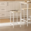 Miniatyrbild 7 av 9: Rootz 5-delade barbordsset - Bistrobord - Matsalsset - Robust metallstomme - MDF-fanerskiva - Mångsidig design - Perfekt för små utrymmen - Bord: 100c