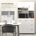 Miniatyrbillede 7 af 10: Rootz Køkkenskab - Pantry Skab - Opbevaring Organizer - MDF Konstruktion - Hvid - 89cm x 39,5cm x 168cm