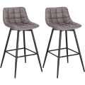 Pikkukuva 1 / 7: Rootz-baarijakkara - Designer-baarituoli - Jalkatuella varustettu työpöytä - Keinonahka - Ergonominen ja mukava - Tukeva ja kestävä - Monipuolinen ja