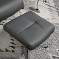 Miniatyrbillede 9 af 11: Rootz Relaxation Stol med afføring - Liggende drejestol - Læder Look lænestol - 360 ° Rotation - 80W x 84d x 108H cm