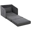 Miniatyrbillede 4 af 9: Rootz Sovesofa - Lænestolsseng - Vaskbart betræk - Enkeltgulvsstol - Blød lænestol - Blød - Grå - 70 x 76 x 77 cm