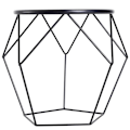Miniatyrbillede 10 af 10: Rootz Hexagonal Side Table - Coffee Table - Nesting Table - Bedside Table -  Living Room - Bedroom - Black - L51 x B51 x H44 cm