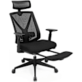 Miniatyrbild 1 av 8: Rootz Kontorsstol - Vridstol - Nackstöd - Justerbar höjd - Vippfunktion - Svankstöd - Ergonomiskt - Svart - Plast - Mesh - 68,5 x 70 x (116-133) cm