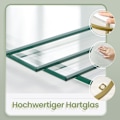 Miniatyrbillede 4 af 5: Rootz Corner Shelf Bookhelf - Display Unit - Glass & Metal Shelving - Space -Saving - 28 x 28 x 158 cm