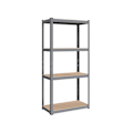 Miniatyrbillede 1 af 8: Rootz Grey Opbevaringsstativ - Reol - Metalramme - Heavy Duty - 40 cm x 80 cm x 160 cm - Galvaniseret stål - MDF - 10 kg - 130 kg Kapacitet - 520 kg S