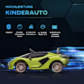 Miniatyrbillede 4 af 10: Rootz elbil til børn - Ride-On Car - Realistisk design, integrerede gadgets - 2 køretilstande - LED-lys - Fjernbetjening - 108L x 62W x 40H cm