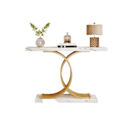 Miniatyrbillede 1 af 2: Rootz Luxurious Modern Console Bord - Gangbord - Entry Bord - Faux Marble Texture - Vandtæt og robust -100 cm L x 30 cm B x 80 cm H